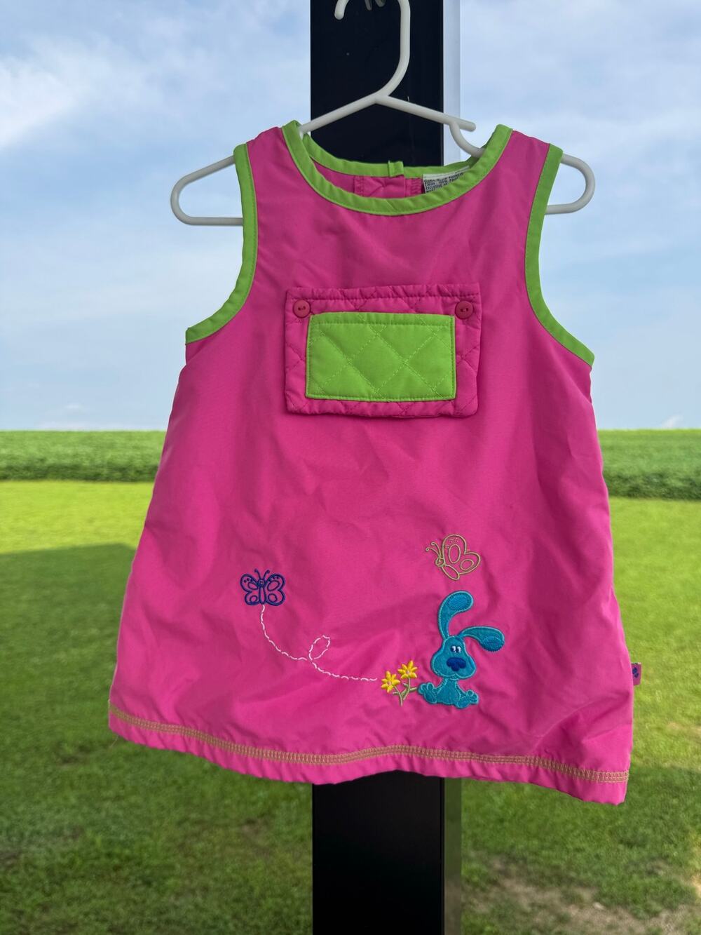 Vintage Blue's Clues Pink Girls Dress 24 Months Nick Jr. Y2K Frilly Casual Retro